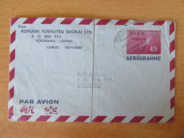 Japon - Aérogramme 45 Voyagé Entre Yokohama Et Conakry (Guinée) En 1958 - Aerogramas