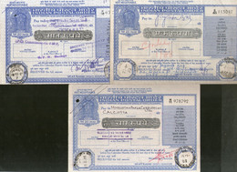 India 3 Different Postal Order Up To Rs. 7 Good Condition Used RARE # 8221 - Unclassified