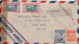 GUATEMALA Lettre 1945 Pour La France TRANSATLANTIC AIR SERVICE CENSURE - Guatemala