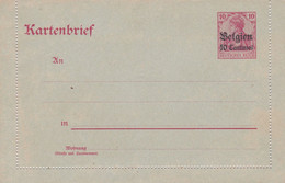 Carte Lettre Kartenbrief Entier Postal - Occupation Allemande