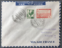 Algérie PA Sur Enveloppe 2.3.1948 Pour L'Argentine - Cachet Commémoratif Liaison France Amérique Du Sud - (W1057) - Luchtpost