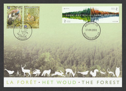 BELGIUM 2011 EUROPA / International Year Of The Forest: Joint Souvenir Card CANCELLED - 2011-2014