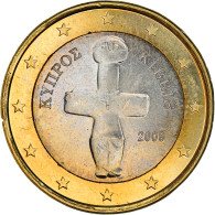 Chypre, 1 Euro, A Cross-shaped Idol, 2008, SPL+, Bi-Metallic - Chypre