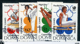 351 Dominica 1988 Sc.#1069-72 Used "Offers Welcome" - Dominica (1978-...)