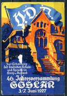 German Empires 1927 Color Propaganda Karte Deutschtum In II. Wahl Mit Mi.Nr.388 U.TST "Clausthal-Zellerfeld" 1Karte Used - Briefe U. Dokumente