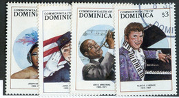 356 Dominica 1988 Sc.#1092/94/96/97 Used "Offers Welcome" - Dominica (1978-...)