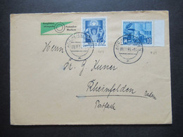 DDR 1955 Leipziger Herbstmesse Nr.479 MiF Nr.484 Tagesstempel Ascherleben Nach Rheinfelden Baden - Cartas & Documentos