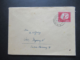 DDR 1951 Wintersportmeisterschaften Skispringen Nr.281 EF Tagesstempel Burg (Sachs-Anh) Nach Magdeburg - Cartas & Documentos