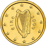 Ireland, 1 Centime, Celtic Harp, 2009, Golden, SPL, Copper Plated Steel - Ireland