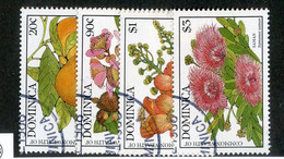 362 Dominica 1988 Sc.#1102/05/06/07 Used "Offers Welcome" - Dominica (1978-...)