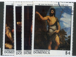 363 Dominica 1989 Sc.#1111/12/15/18 Used "Offers Welcome" - Dominica (1978-...)