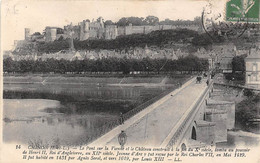 Chinon       37          Le Pont Sur La Vienne Et Le Château Habité En 1431 Par Agnès Sorel     N° 14      (voir Scan) - Chinon