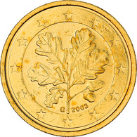 Allemagne, 2 Euro Cent, An Oak Twig, 2003, Golden, SPL, Copper Plated Steel - Allemagne