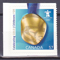 Timbre Du Canada, Jeux Olympique D'hiver De Vancouver, Médaille, 1 Tp De 2010 MI N° 2618 MNH ** Départ à 50% De La Cote - Winter 2010: Vancouver