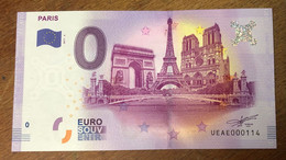 2017 BILLET 0 EURO SOUVENIR DPT 75 PARIS 4 MONUMENTS ZERO 0 EURO SCHEIN BANKNOTE PAPER MONEY BANK - Prove Private