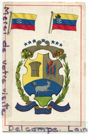 - Venézuéla - Armsand Flags, Drapeaux Et Blason, écrite, 1908, épaisse, TBE, Scans.. - Venezuela