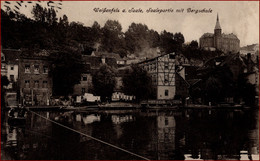 Weissenfels * Bergschule, Saalepartie, Fluss, Ufer, Fähre * Deutschland * AK2994 - Weissenfels