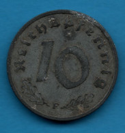 DEUTSCHES REICH 10 REICHSPFENNIG 1940 F  KM# 101 (svastika) - 10 Reichspfennig