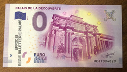 2017 BILLET 0 EURO SOUVENIR DPT 75 PARIS PALAIS DE LA DÉCOUVERTE + TAMPON N°1 ZERO 0 EURO SCHEIN BANKNOTE MONEY BANK - Privatentwürfe