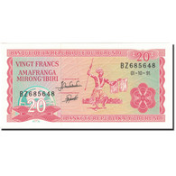 Billet, Burundi, 20 Francs, 1991, 1991-10-01, KM:27c, SPL+ - Burundi