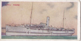 49 HMS Maine, Hospital Ship  - Our Navy 1937 -  Carreras Cigarette Card - Player's