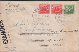 1943. ISLAND. 10 Aur Herings + Pair 25 Aur Cod On Interesting Censored Cover From REY... (Michel 215 + 216) - JF424564 - Storia Postale