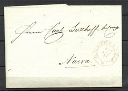 RUSSIA Russland 1828 Cover From ST. PETERSBURG To Narva Estonia Estland - ...-1857 Prephilately