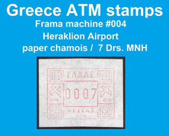 Greece Griechenland ATM 1.4 Wb / 004 / Papier Chamois 7Drs MNH / Frama Etiquetas Distributeur Automatenmarken - Vignette [ATM]