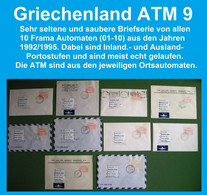 Greece Griechenland ATM 9 / 01-10 / Komplette Briefserie / Frama Etiquetas Distributeur Automatenmarken - Vignette [ATM]