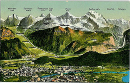 Panorama Gsteig - Mönch (4105 M) - Jungfrau (4167 M) - Finsteraarhorn (4275 M) - Gsteig Bei Gstaad