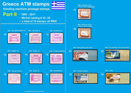 Greece Griechenland HELLAS ATM Stamps Part II * 1991-2011 MNH * Frama Etiquetas Automatenmarken Kiosk - Automaatzegels [ATM]