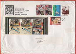 OLANDA - NEDERLAND - Paesi Bassi - 2002 - 11 Stamps - Medium Envelope - Viaggiata Da Enschede Per Brussels, Belgium - Lettres & Documents