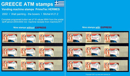 Greece Griechenland HELLAS ATM 21.2 * The Boxers Set Of 18 Values MNH + Receipts * Frama Etiquetas Automatenmarken Kiosk - Viñetas De Franqueo [ATM]