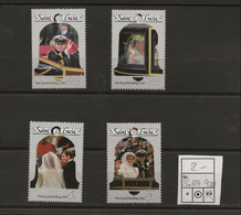 St Lucia, 1986, SG 897 - 900, The Royal Wedding 1986, Complete Set, MNH - St.Lucia (1979-...)