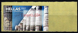 Greece Griechenland HELLAS ATM 23 Temple Colums * Red * Euro 0,03 MNH + Receipt * Frama Etiquetas Automatenmarken - Machine Labels [ATM]
