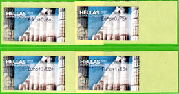 Greece Griechenland HELLAS ATM 23 Temple Colums * Black * Set 0,6-0,75-0,82-1,15 MNH * Frama Etiquetas Automatenmarken - Automaatzegels [ATM]