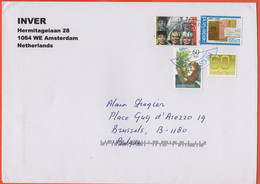 OLANDA - NEDERLAND - Paesi Bassi - 2007 - 4 Stamps - Medium Envelope - Viaggiata Da Amsterdam Per Brussels, Belgium - Briefe U. Dokumente