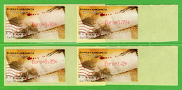 Greece Griechenland HELLAS ATM 24 Letter * Red * Set 0,62-0,78-0,85-1,2 MNH * Frama Etiquetas Automatenmarken - Vignette [ATM]