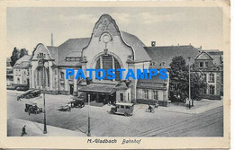 168748 GERMANY M. GLADBACH THE STATION TRAIN CIRCULATED TO BREMERHAVEN POSTAL POSTCARD - Other & Unclassified