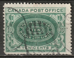 Canada 1898 Sc E1ii Mi 73 Yt E1 Special Delivery Used "no Shading" Variety - Correo Urgente