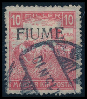 O Fiume 1918 Fehérszámú Arató 10f H II Felülnyomással, Bodor Vizsgálójellel (Sassone EUR 500,-) - Otros & Sin Clasificación