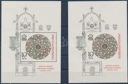 ** 1978 PRÁGA Nemzetközi Bélyegkiállítás Fogazott + Vágott Blokk Mi 35 A-B - Otros & Sin Clasificación