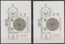 ** 1978 Prágai Nemzetközi Bélyegkiállítás (VIII) 2 Db Blokk Mi 35 - Otros & Sin Clasificación