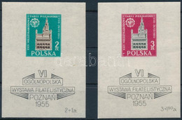 ** 1955 Nemzeti Bélyegkiállítás Blokk Sor, National Stamp Exhibition Block Set Mi 15-16 - Otros & Sin Clasificación