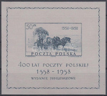 ** 1958 400 éves A Lengyel Posta Blokk Mi 22 - Otros & Sin Clasificación