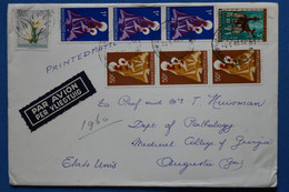 ¤10  CONGO BELGE BELLE LETTRE 1960  POUR  AUGUSTA USA + AEROPHILATELIE++ 3 BANDES VERT.AFFRANCH . INTERESSANT - Covers & Documents