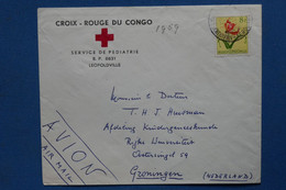 ¤10  CONGO BELGE BELLE LETTRE 1959 POUR  NEDERLAND + AEROPHILATELIE++ CROIX ROUGE +AFFRANCH . INTERESSANT - Cartas & Documentos