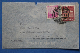 ¤10  CHILE BELLE LETTRE 1939  VALPARAISO POUR  BERLIN GERMANY + AEROPHILATELIE++ +AFFRANCH . INTERESSANT - Cile