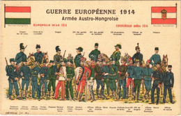 ** T1/T2 Guerre Européenne 1914, Armée Austro-Hongroise / Osztrák-magyar Hadsereg / Austro-Hungarian Army. Litho - Sin Clasificación