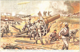 T3 Beschiessung Der Festung "Lüttich" Mit Den Neuen 42 Ctm. Mörsergeschützen / WWI German Military Art Postcard, Heavy A - Sin Clasificación